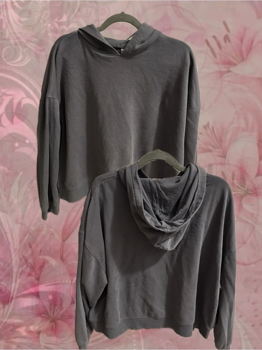 Women’s Charcoal cropped Hooded Sweater - H&M